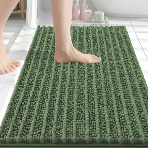 Arotive Bathroom Rugs Mat 34x21, Soft Absorbent Chenille Shaggy Bath Mat