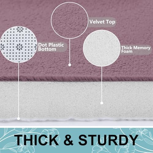 Smiry Memory Foam Bath Mat 36x24, Extra Soft and Absorbent Bathroom Rugs