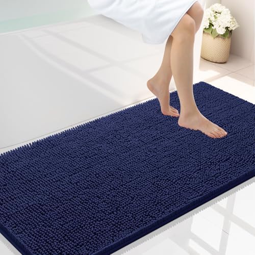 Smiry Bathroom Rugs 44X24, Luxury Chenille Extra Soft Absorbent Bath Mat