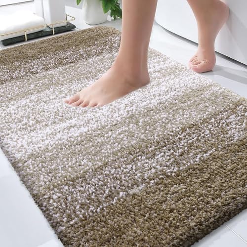 OLANLY Bathroom Rugs Mat 34x21, Extra Soft Absorbent Microfiber Bath Rugs