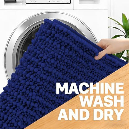 OLANLY Bathroom Rugs 36x24, Thick Soft Absorbent Chenille Bath Rugs