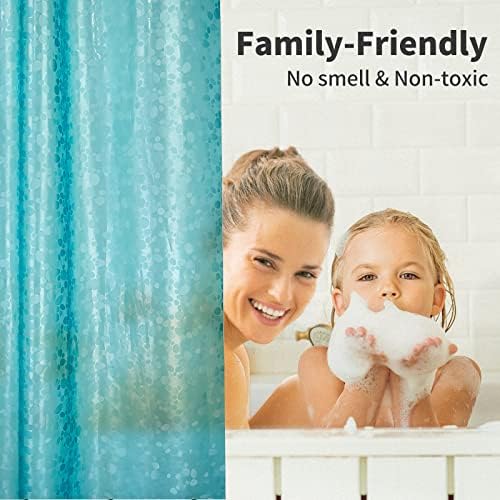 Bostofy Shower Curtain Liner,Waterproof Heavyweight 8g EVA Shower Liner with 3 Magnets and 12 Rustproof Metal Grommets, 72" W x 84" L