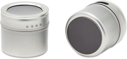 Juvale 20-Pack Magnetic Spice Jars - Space-Saving & Magnetic Spice Rack for Refrigerator - Preprinted Labels & Seasoning Containers - Pack of 20, 3.4 fl oz
