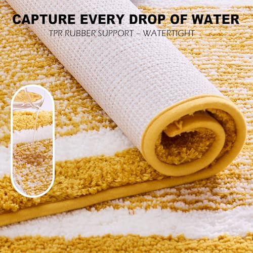 CozeCube Navy Blue Bath Runner 59"x24" Non Slip Washable Rug