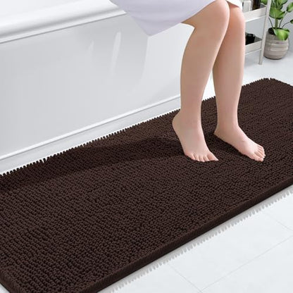 OLANLY Bathroom Runner Rugs 70x24, Extra Soft Absorbent Chenille Bath Rugs