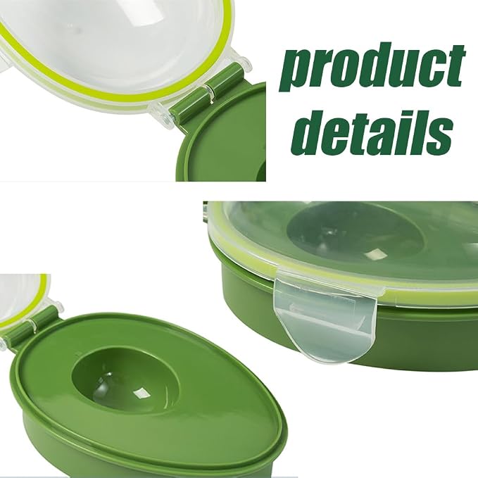 Avocado Storage Container, Reusable Avocado Saver Holder, Individual Avocado Saver Keeper, Keep Avocado Fresh Storage Box for Refrigerator (1 Pack, Green)