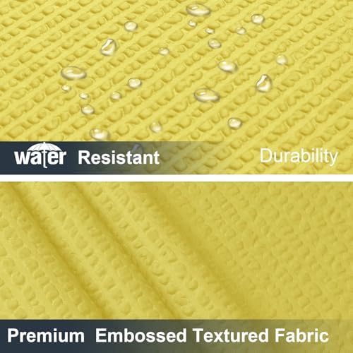 OWENIE Lemon Shower Curtain for Bathroom 72x72 Inch, 3D Embossed Textured Waffle Fabric Shower Curtains, Soft Hotel Farmhouse Style, Water Repellent, Machine Washable, Lemon, 72" W x 72" L