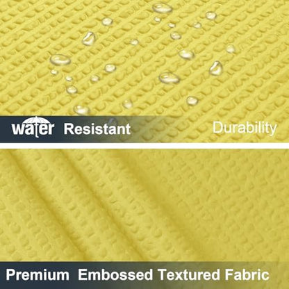 OWENIE Lemon Shower Curtain for Bathroom 72x72 Inch, 3D Embossed Textured Waffle Fabric Shower Curtains, Soft Hotel Farmhouse Style, Water Repellent, Machine Washable, Lemon, 72" W x 72" L