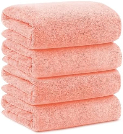 Orighty Bath Towels, Soft Feel Bath Towel, 4 Pack (27'' x 54'')