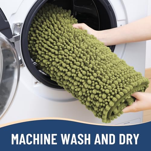 Arotive Bathroom Rugs Mat 36x24, Soft Absorbent Chenille Shaggy Bath Mat