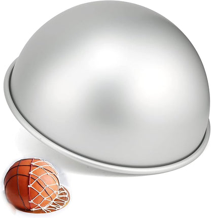 9 Inches Dome Cake Pan, Football Pan, Half Ball Cake Mold,Kids DIY 3D Soccer Birthday Cake Pan, Aluminum Alloy Cake Molds Nonstick Baking Tools