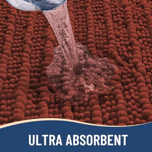 Arotive Bathroom Rugs Mat 24x16, Soft Absorbent Chenille Shaggy Bath Mat