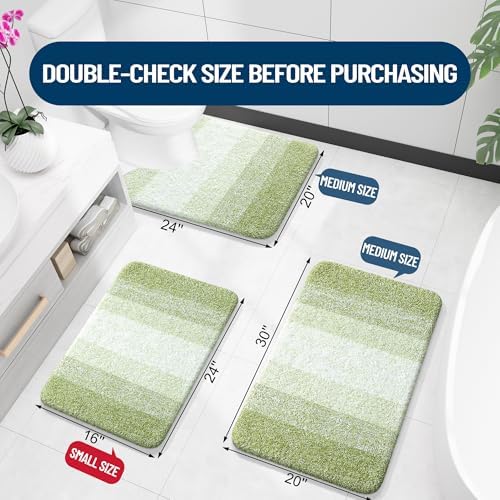 OLANLY Bathroom Runner Rug 54x24, Extra Soft Absorbent Microfiber Bath Rugs