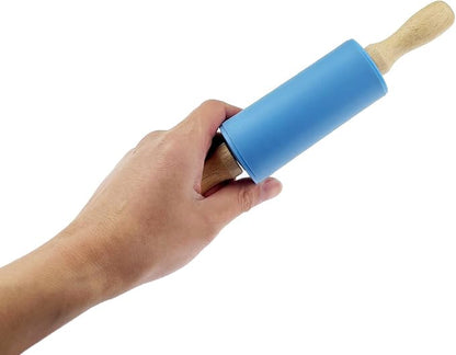 6 Pack Mini Small Rolling Pin 9 Inch Kids Rolling Pin Wooden Handle for Home Kitchen