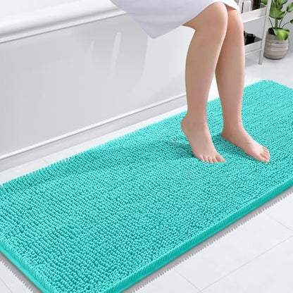 OLANLY Bathroom Runner Rugs 59x24, Extra Soft Absorbent Chenille Bath Rugs
