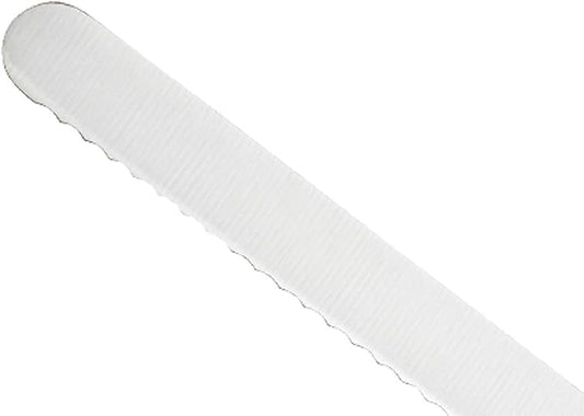 Mercer Culinary Millennia Color Handle Cutlery 8" Offset Bread Knife (Wavy Edge) Brown