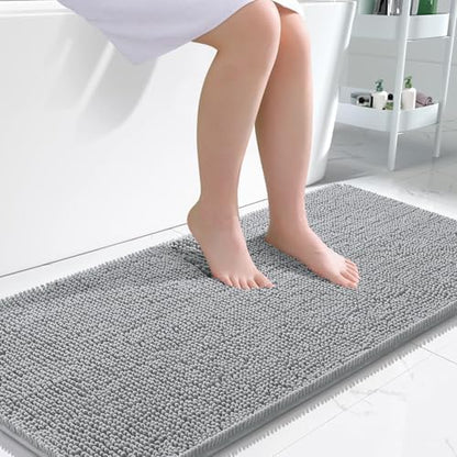 OLANLY Bathroom Runner Rugs 47x24, Extra Soft Absorbent Chenille Bath Rugs