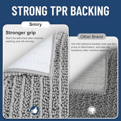 Smiry Bathroom Rugs Round 24X24, Extra Soft Rubber Backing Bath Mats