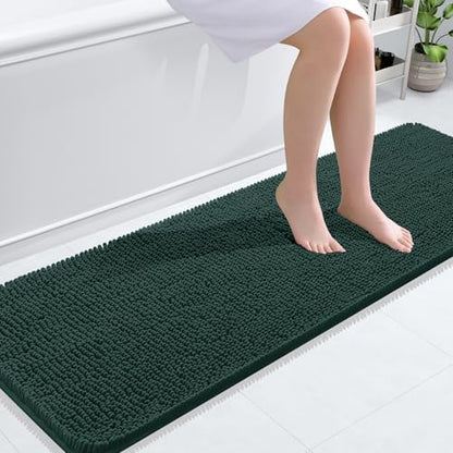 OLANLY Bathroom Runner Rugs 59x20, Extra Soft Absorbent Chenille Bath Rugs