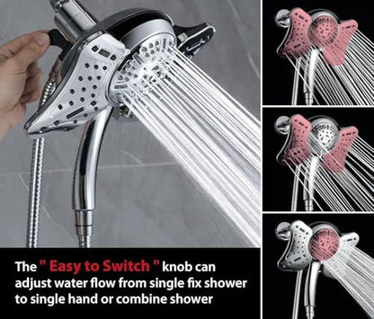 GRICH Shower Head with Handheld Spray - Dual High Pressure Showerhead