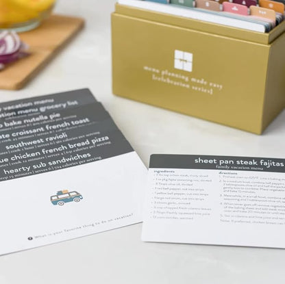 Passionate Penny Pincher PPP Meal Planner 72 Recipe Cards (Celebration Menu) - Weekly Menu | Sturdy Box 12 Reusable Grocery Shopping Lists 5 Blank Card Protector Ideas
