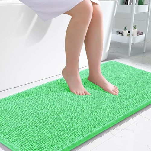 OLANLY Bathroom Runner Rugs 45x27, Extra Soft Absorbent Chenille Bath Rugs