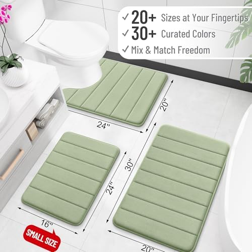 OLANLY Memory Foam Large Bath Mat 70x46, Super Soft Absorbent Bathroom Rugs