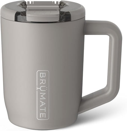 BrüMate Müv - 15oz 100% Leak Proof Insulated Coffee Mug with Handle & Lid - Stainless Steel Coffee Travel Mug - Double Walled Coffee Cup (Mocha)
