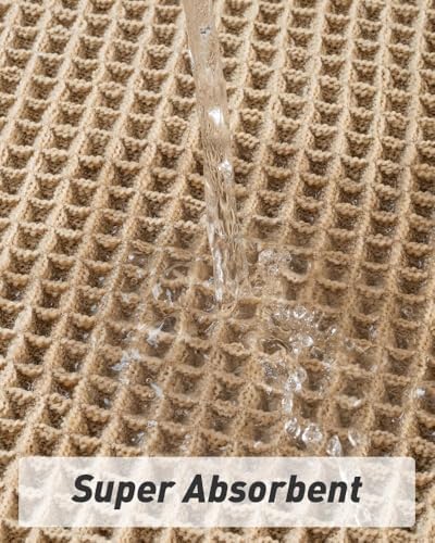 Upgraded Waffle Bath Mat Ultra Absorbent Non Slip Bathroom Mat, 20" x 32"