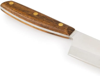 Arcos Deba Knife 7 Inch Stainless Steel. Japanese Kitchen Knife for Fish, Meat and Vegetables. Ovengkol Wood Handle 100% natural FSC and 170mm Blade. Series Nordika. Color Brown.