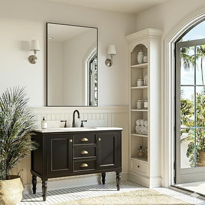 FICTOR Bathroom Vanity Mirror for Over Sink, 24" x 36", Black