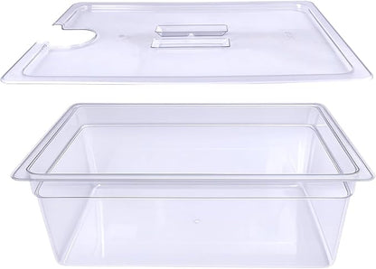 26 QT Large Sous Vide Container With Lid, Sous Vide Tub Kit Compatible with Wancle Anova, Joule, Instant Pot Sous Vide Cookers for Home Chefs Professional Use (26 qt no rack)