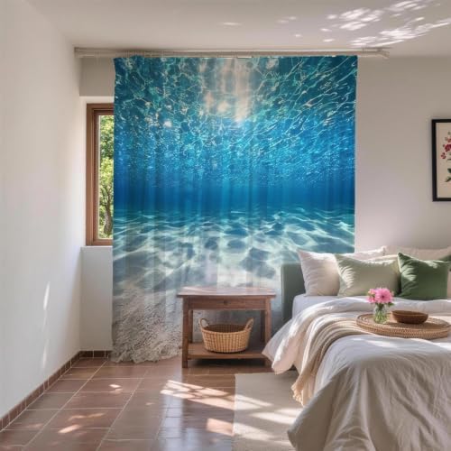 Modern Luxury Ocean Shower Curtain Tropical Nautical Aesthetic Funky Summer
