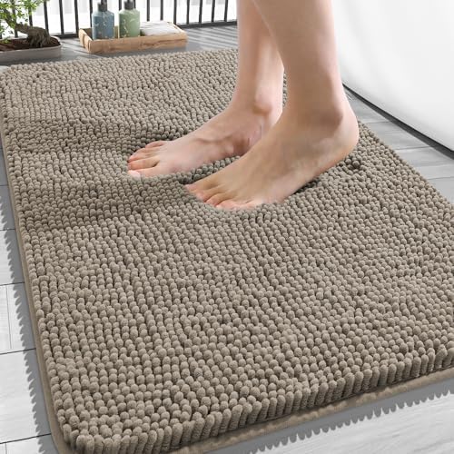 OLANLY Bathroom Rugs 34x21, Extra Soft Absorbent Chenille Bath Rugs