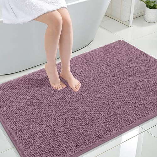 OLANLY Large Bathroom Rugs 44x32, Extra Soft Absorbent Chenille Bath Rugs