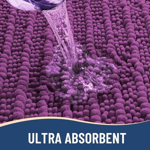 Arotive Bathroom Rugs Mat 24x16, Soft Absorbent Chenille Shaggy Bath Mat