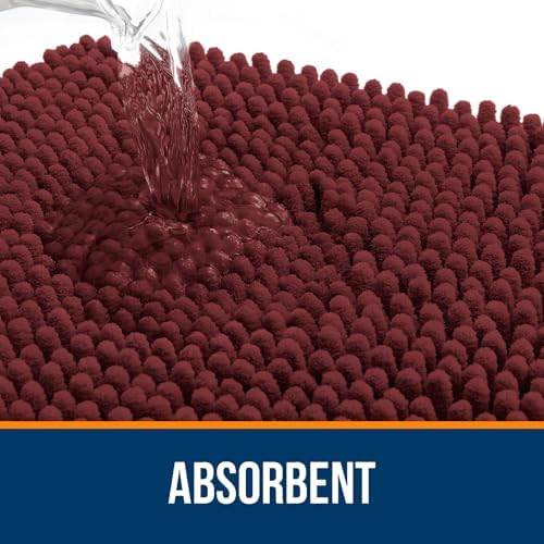 OLANLY Large Bathroom Rugs 47x32, Extra Soft Absorbent Chenille Bath Rugs