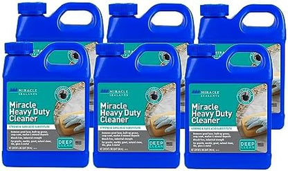 Miracle Sealants Heavy-Duty Non-Acidic Tile & Stone Cleaner, Quart, 6-Pack