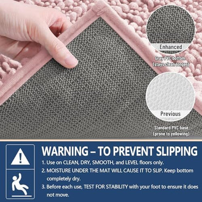Arotive Bathroom Rugs Mat 24x16, Soft Absorbent Chenille Shaggy Bath Mat
