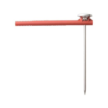 Taylor Instant Read Analog Meat Food Grill BBQ Cooking Kitchen Thermometer with Red Pocket Sleeve for Calibration, 1 inch dial, Stainless Steel