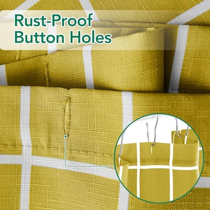 Fabric Farmhouse Shower Curtain-Extra Long Shower Curtains Bathroom Gold