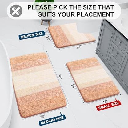 Arotive Microfiber Bathroom Rugs, Shaggy Soft Absorbent Bath Rug, 30x20