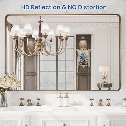 WEER Bronze Bathroom Vanity Mirror 48X32 Inch