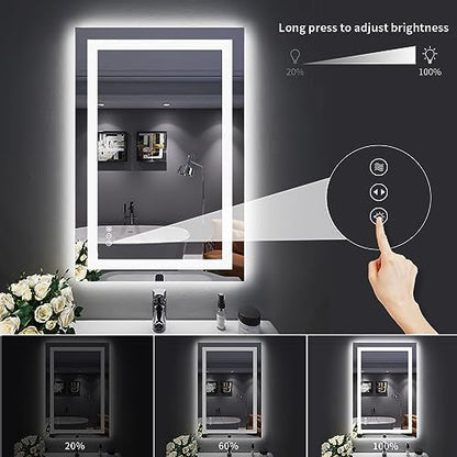 LOAAO 24"X36" LED Bathroom Mirror with Lights, UL Listed