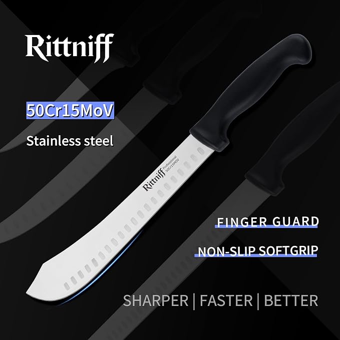 5 PCS Chef Knives with Roll Bag, Kitchen Knife Set, Sharp Stainless Steel Camping Knife for Cutting Meat, Fruits & Vegetables - Black