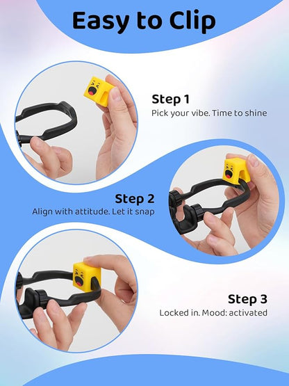 Gifts for Teens Girls Boys Kids Adults Cell Phone Holder with Clip: Dual-Sided Mood Cubes Clips for Gesture Phone Stand Desk Accessory Funny Gadget Birthday Gifts for Men Women Stocking Stuffers