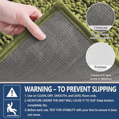 Arotive Bathroom Rugs Mat 30x20, Soft Absorbent Chenille Shaggy Bath Mat
