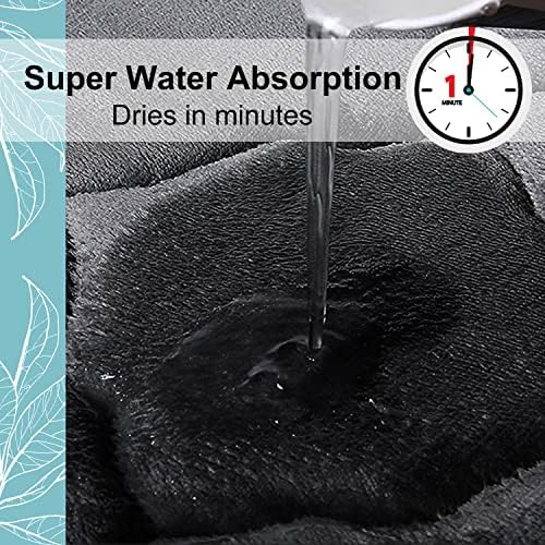 OLANLY Memory Foam Bath Mat Rug 24x16, Ultra Soft and Absorbent Bathroom Rugs, Non-Slip, Comfortable, Machine Washable Bath Carpet for Bathroom Floor, Tub, Shower and Home Decor Accessories, Dark Grey