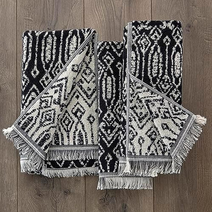 SKL Home Nador Bath Towel, Premium 100% Cotton, Black