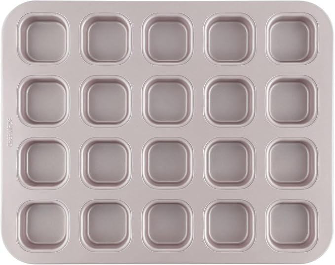 CHEFMADE Brownie Cake Pan, Nonstick 20 Cavity Square Muffin Bakeware